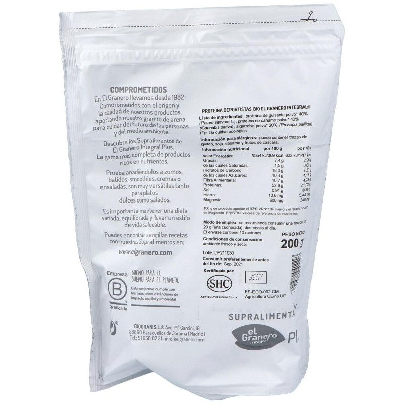 Sprt Deportistas Superalimento Bio 200gr - El Granero