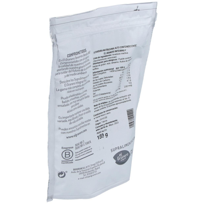 Granero Integral Levadura Nutricional Vit. B12 100g - El Granero