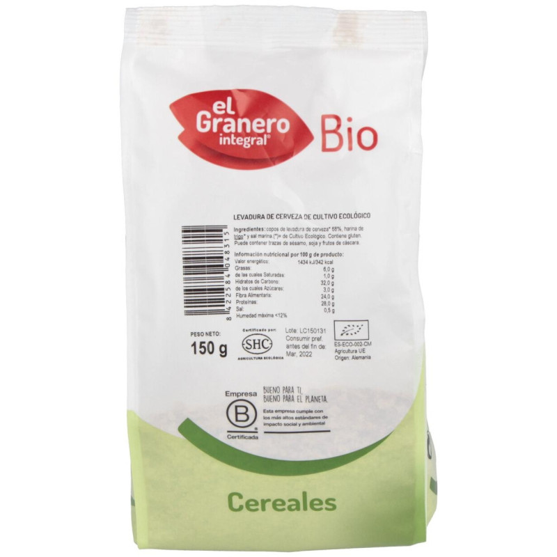Levadura Cerveza Bio 150g - El Granero