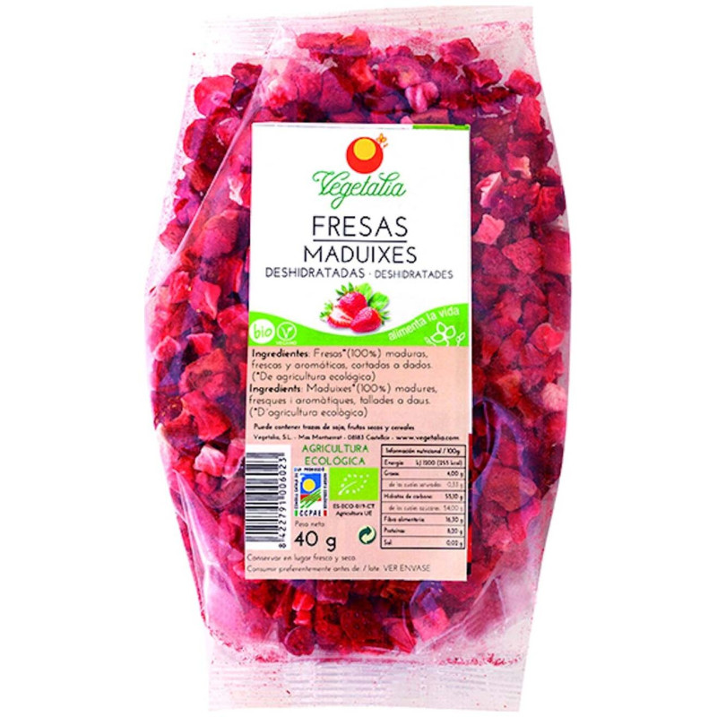 Fresa Trozos Liofilizada Bio 40g - Vegetalia