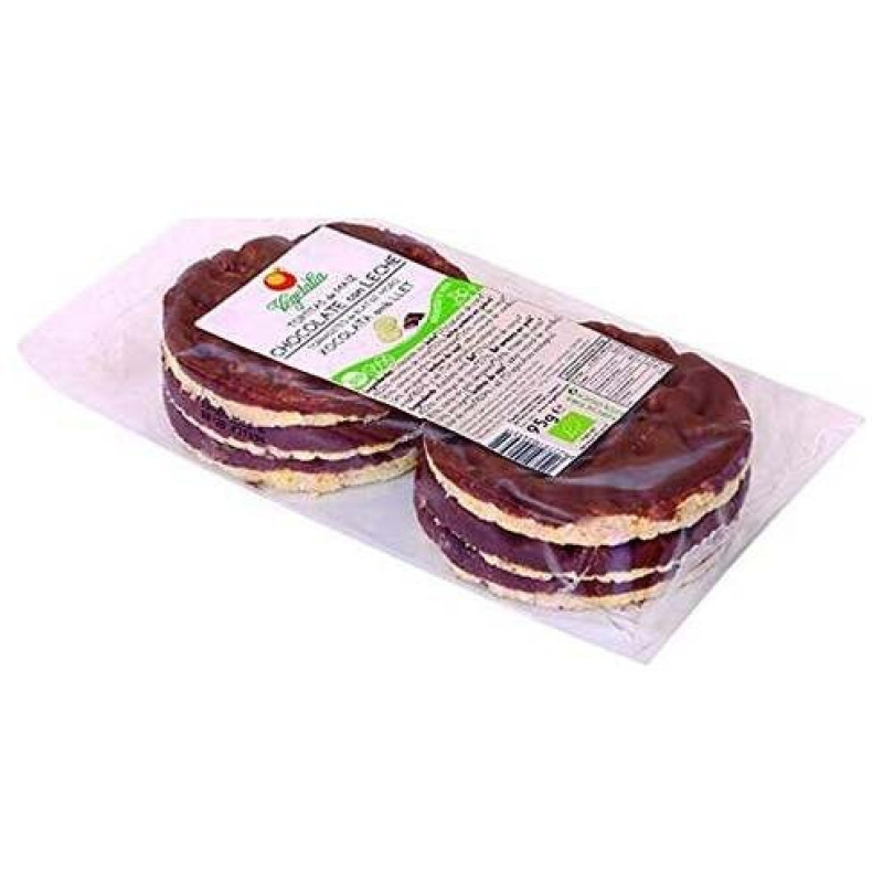 Tortitas de Maiz con Chocolate con Leche 95gr. Bio - Vegetalia