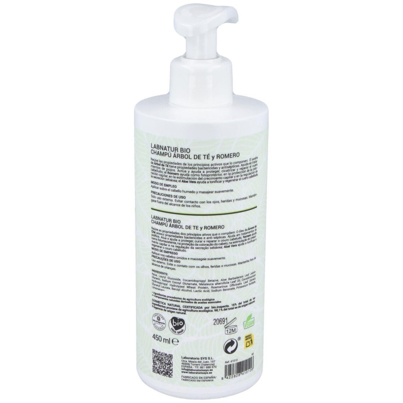 Labnatur Bio Champú Árbol Del Té Y Romero 450Ml