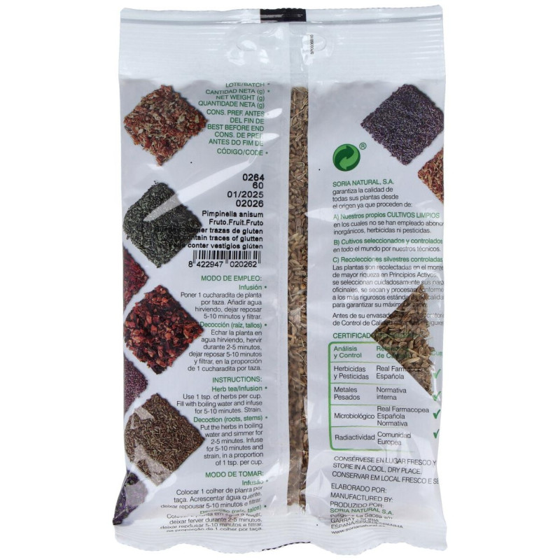 Anís Verde Bolsa 60g - Soria Natural