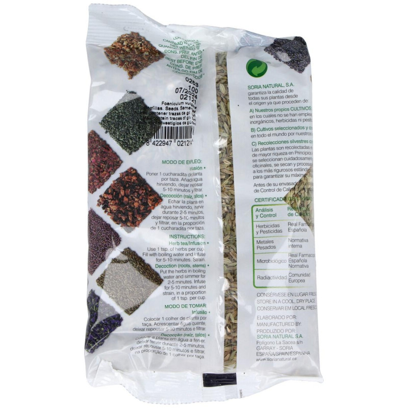 Hinojo Semillas Bolsa 100g - Soria Natural