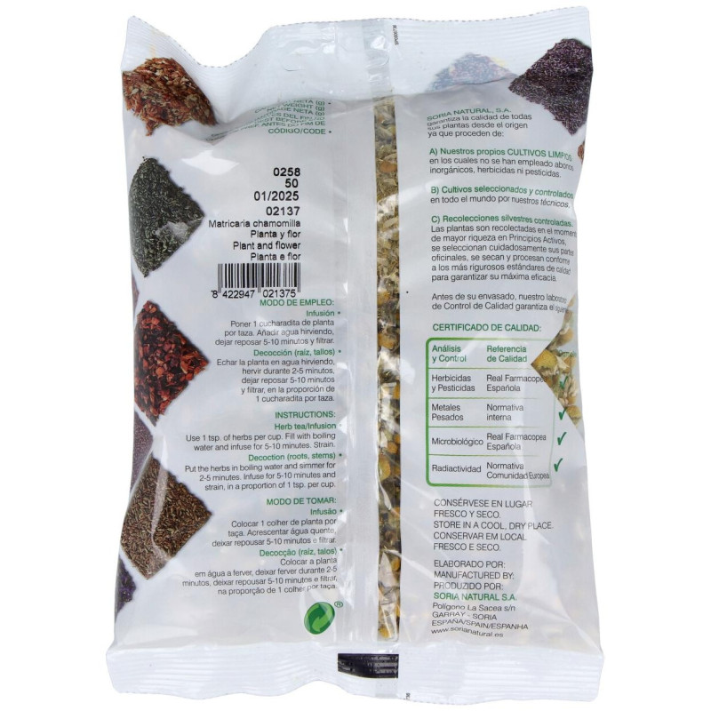 Manzanilla Dulce Bolsa 30g - Soria Natural