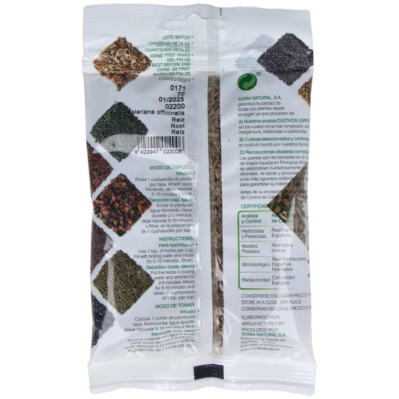 Valeriana Bolsa 70g - Soria Natural