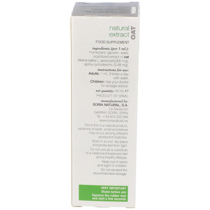 Ext. Avena Glicerinado Xxl 50ml - Soria Natural