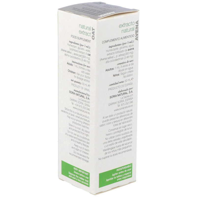 Ext. Avena Glicerinado Xxl 50ml - Soria Natural