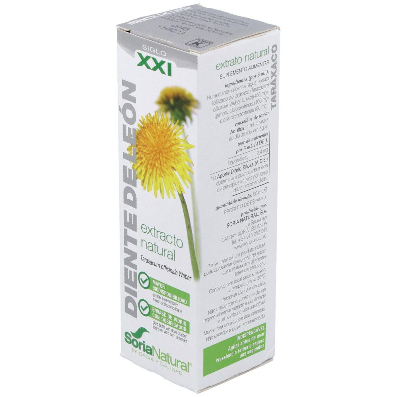 Extracto Diente Leon 50 ml Xxi Soria - Soria Natural