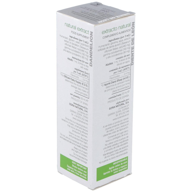 Extracto Diente Leon 50 ml Xxi Soria - Soria Natural