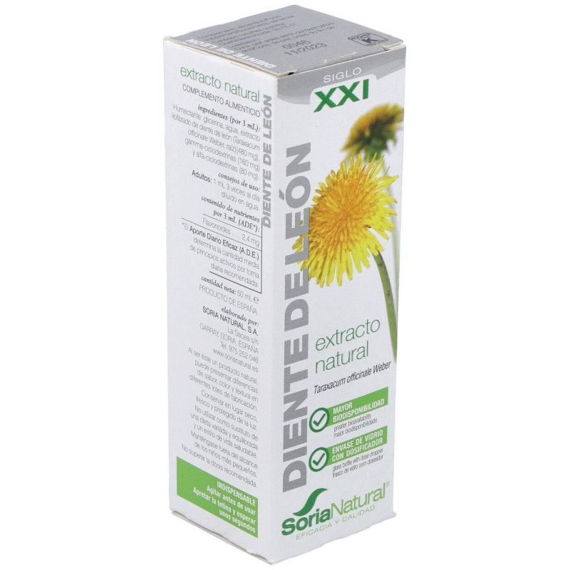 Extracto Diente Leon 50 ml Xxi Soria - Soria Natural