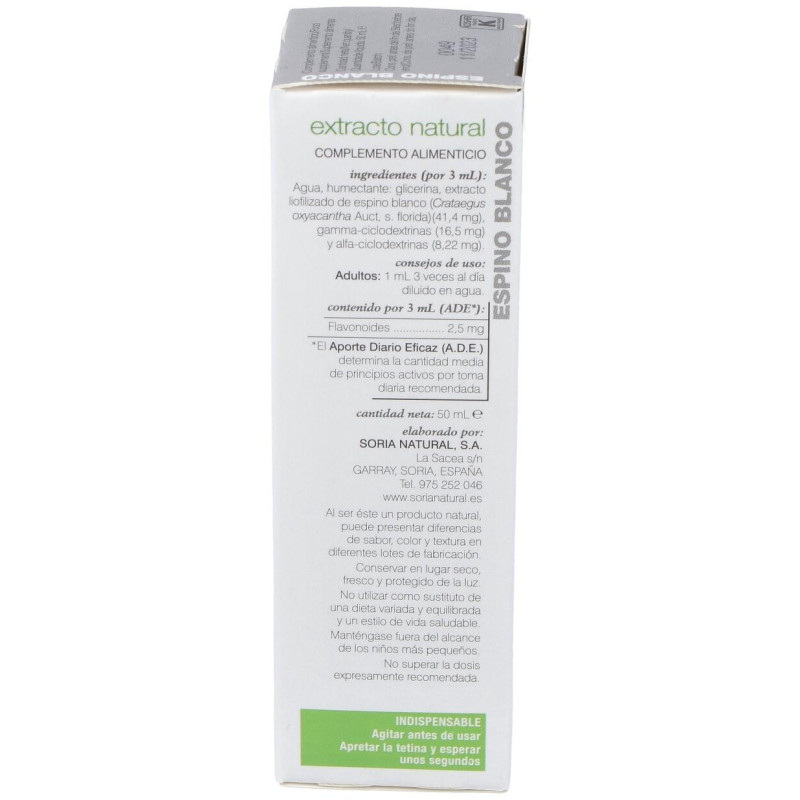 Espino Blanco Extracto Glicólico 50ml - Soria Natural
