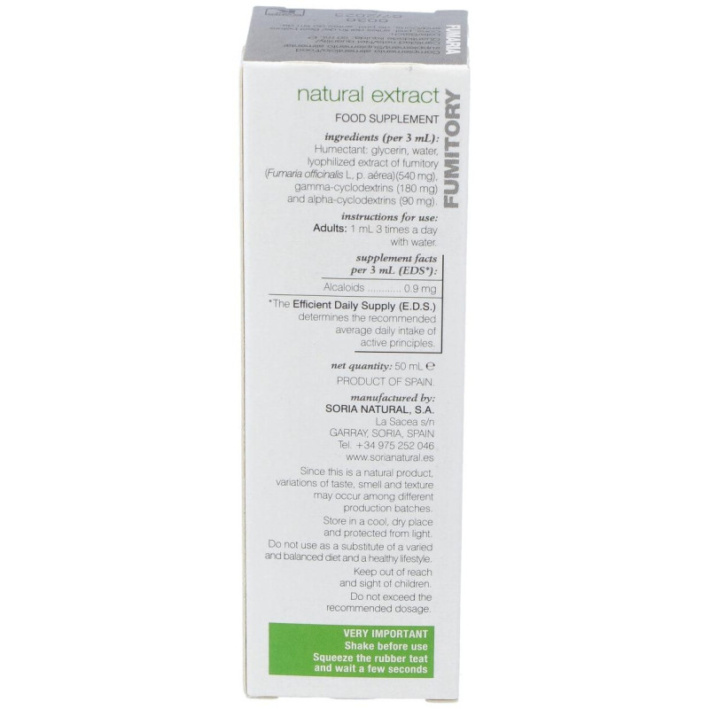 Fumaria Extracto 50ml - Soria Natural