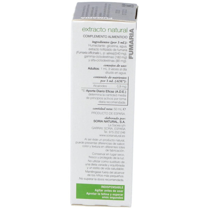 Fumaria Extracto 50ml - Soria Natural