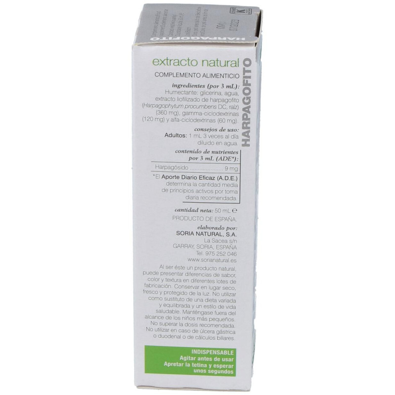 Extracto Harpagofito Xxi 50 ml Soria N - Soria Natural