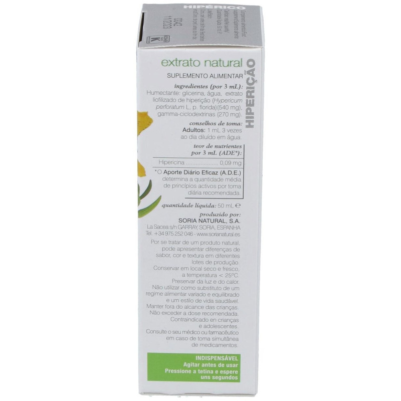 Hiperico Extracto Glicerinado 50ml - Soria Natural