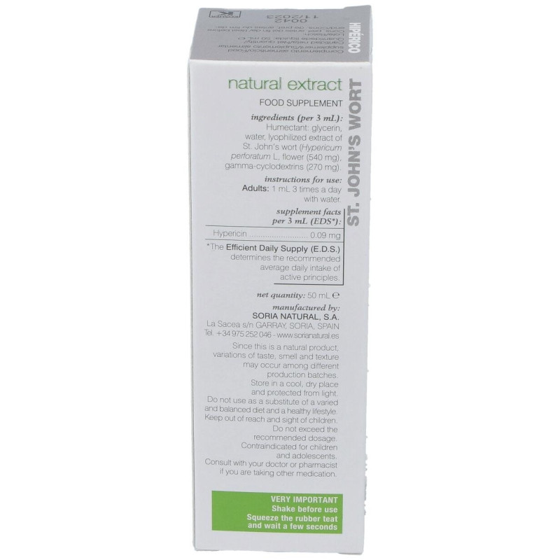 Hiperico Extracto Glicerinado 50ml - Soria Natural