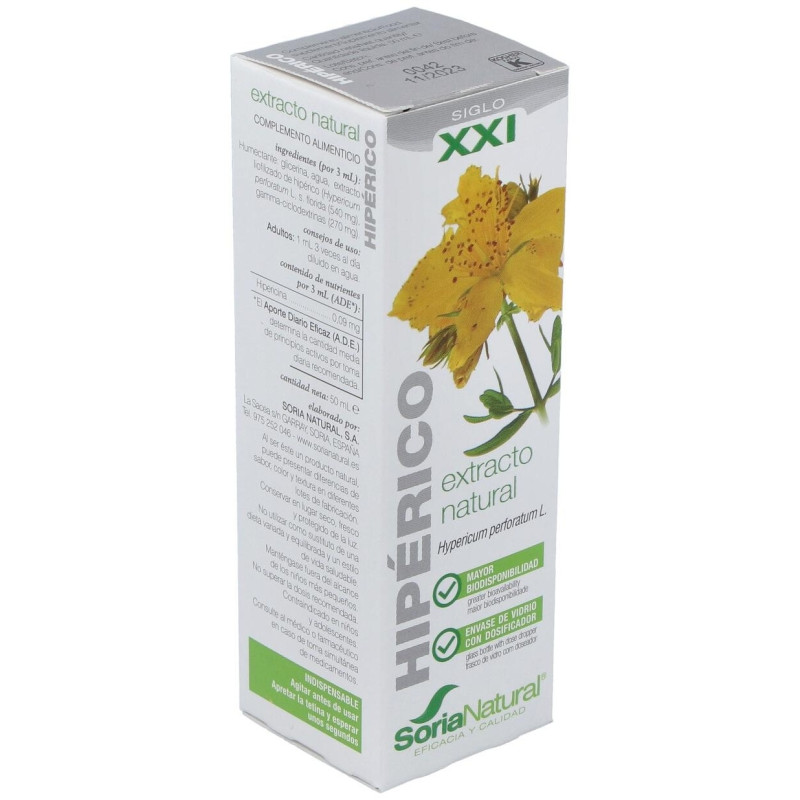 Hiperico Extracto Glicerinado 50ml - Soria Natural
