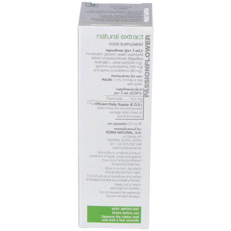 Pasiflora Extracto Glicerinado 50ml - Soria Natural