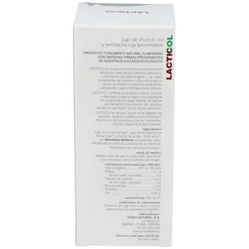 Lacticol Ecologico Jugo De Chucrut 200Ml