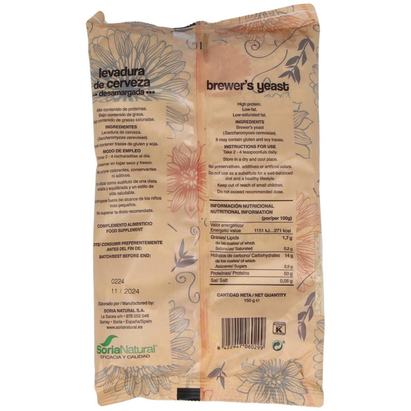 Soria Natural Levadura De Cerveza Bolsa 150G