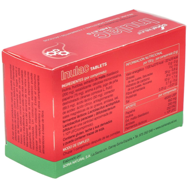 Inulac Tablets 30 Comprimidos Soria - Soria Natural