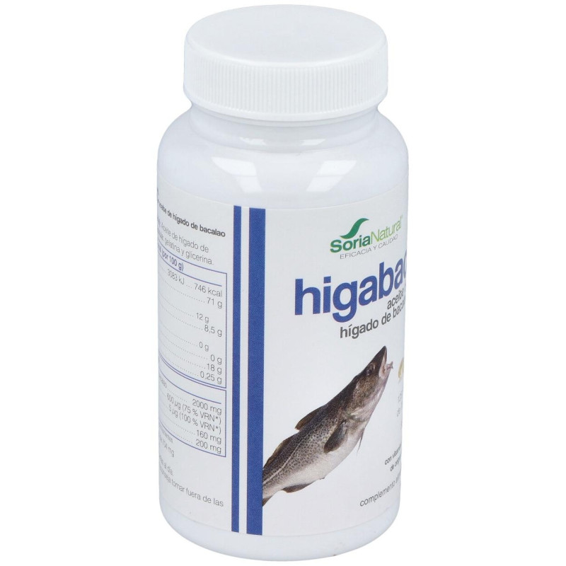 Higabac Aceite de Higado de Bacalao 125 Perlas - Soria Natural