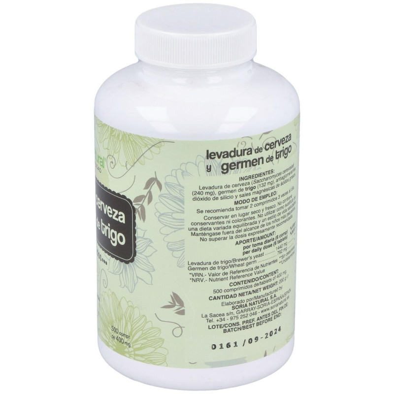 Germen de Trigo + Levadura de Cerveza 500comp - Soria Natural