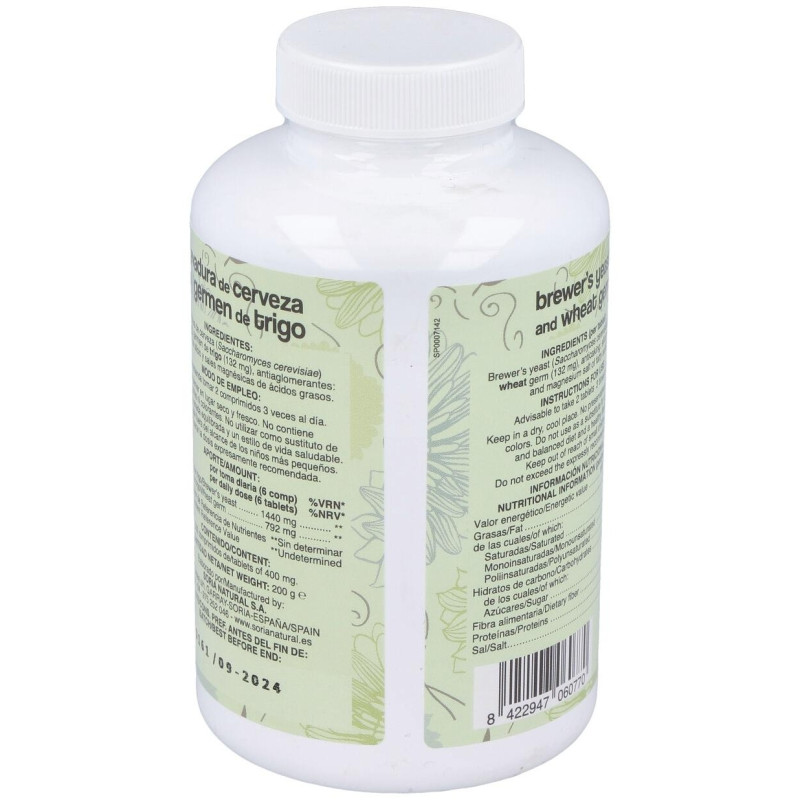 Germen de Trigo + Levadura de Cerveza 500comp - Soria Natural