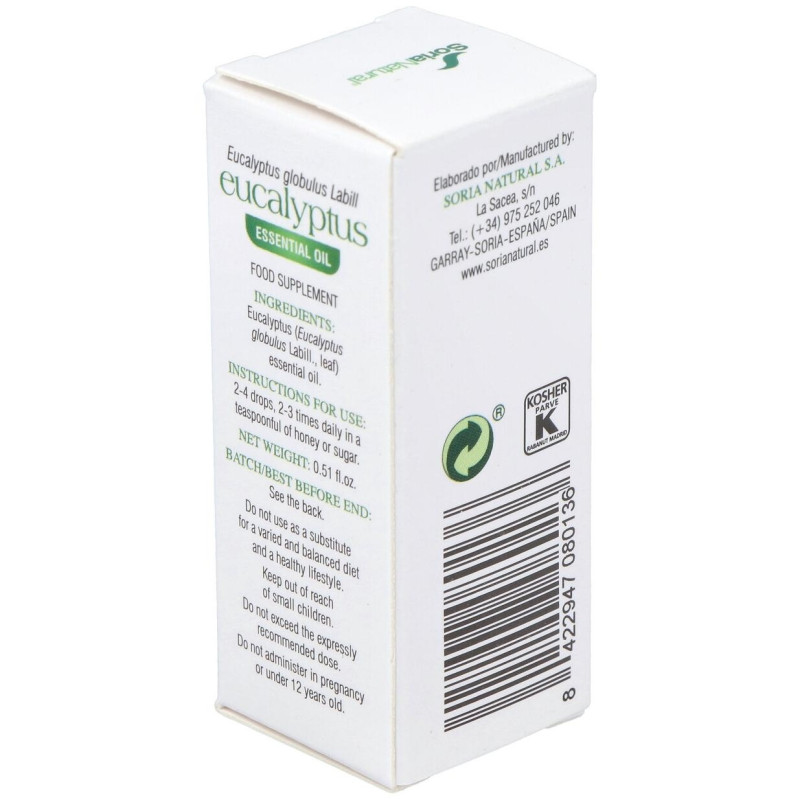 Aceite Esencial de Eucalipto 15ml - Soria Natural