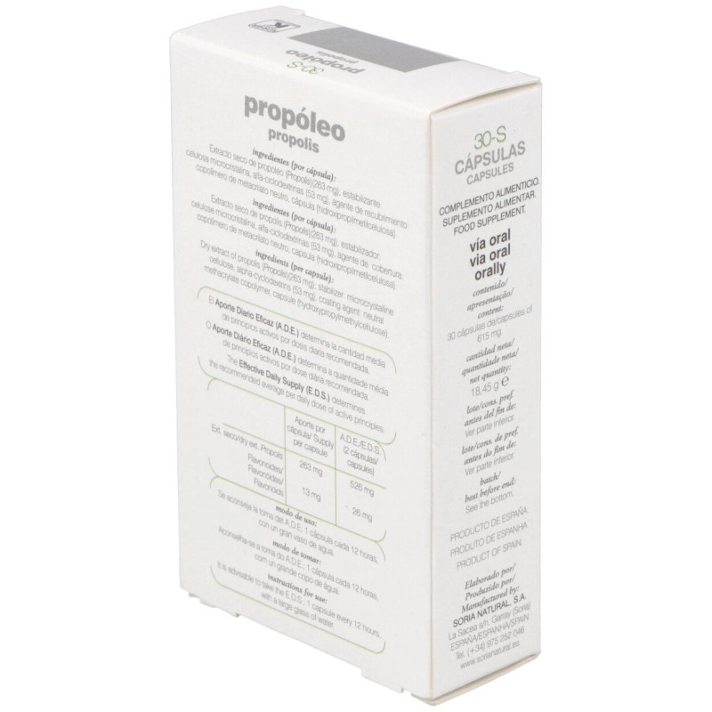 30 - S Propóleo Xxl 30 Cápsulas - Soria Natural