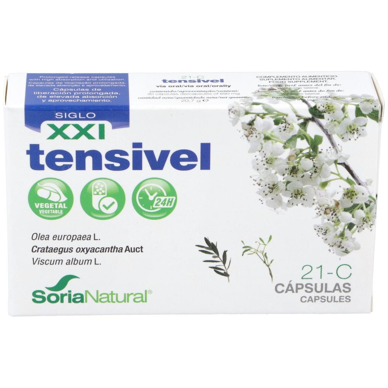 Cap.c - 21 Tensivel Xxi Olivo+esp. Blanco 30cap - Soria Natural