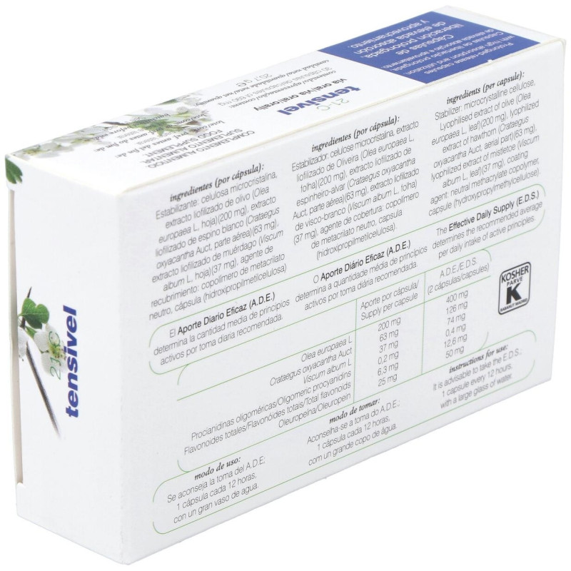 Cap.c - 21 Tensivel Xxi Olivo+esp. Blanco 30cap - Soria Natural