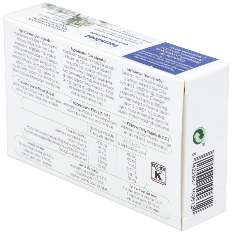 Cap.c - 21 Tensivel Xxi Olivo+esp. Blanco 30cap - Soria Natural