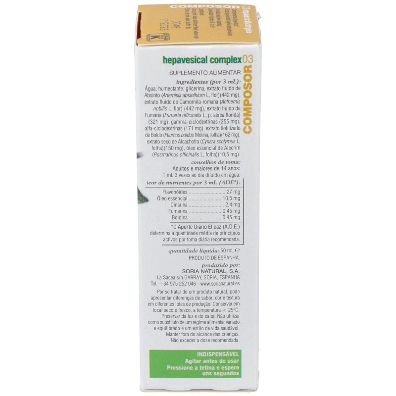 Composor 03 - Hepavesical 50ml - Soria Natural