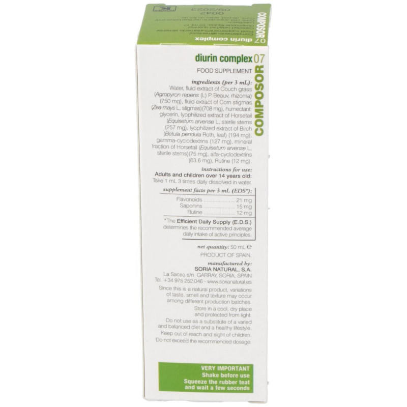 Composor 07 - Diurin Complex 50 ml - Soria Natural