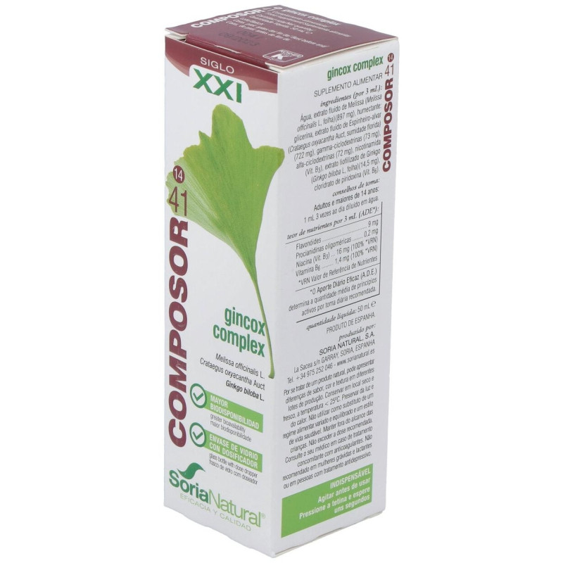 Composor 41 - Gincox Complex 50ml - Soria Natural