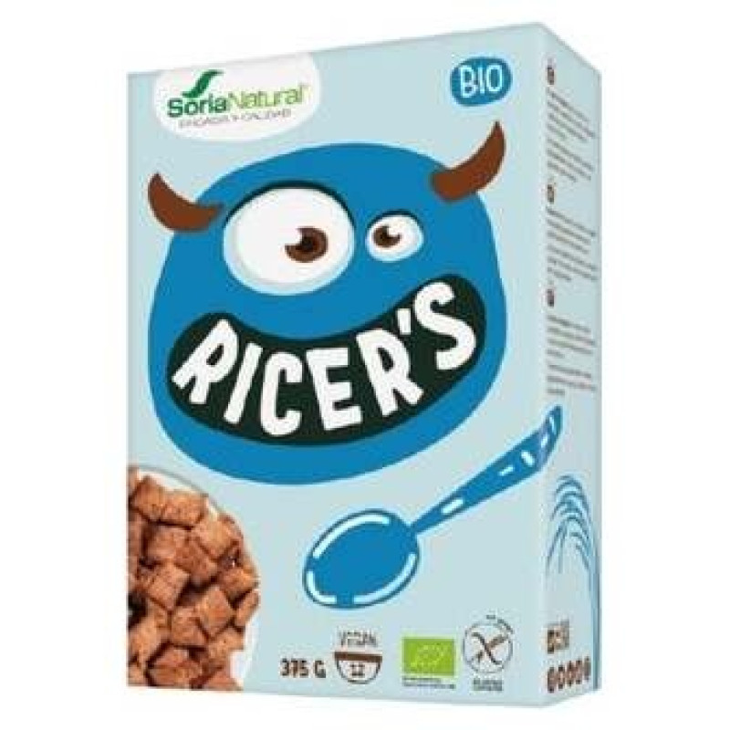 Ricers Cereales Cacao y Avellanas 375g Bio Vegan - Soria Natural