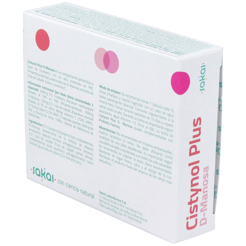 Cistynol Plus D - Manosa 30caps - Sakai
