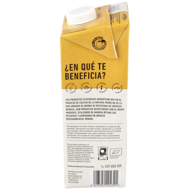 Bebida Vegetal de Avena sin Gluten 1lt 6uds. Bio - Monsoy