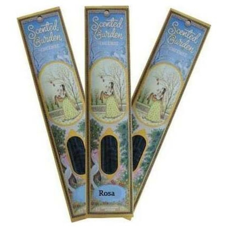 Scented Garden Incienso Rosa 12 Sticks - Radhe Shyam