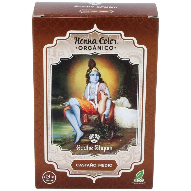 Henna Polvo Castaño Medio 100gr. Eco - Radhe Shyam