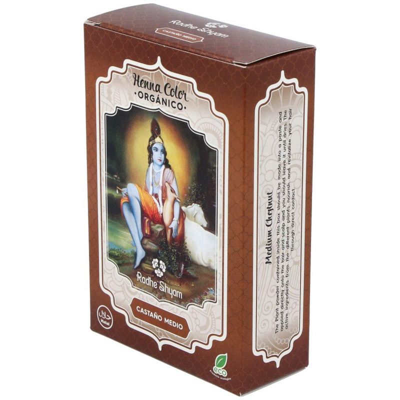 Henna Polvo Castaño Medio 100gr. Eco - Radhe Shyam
