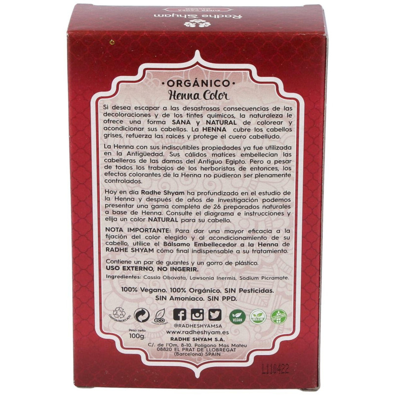 Henna Supercaoba Oscuro Polvo - Radhe Shyam