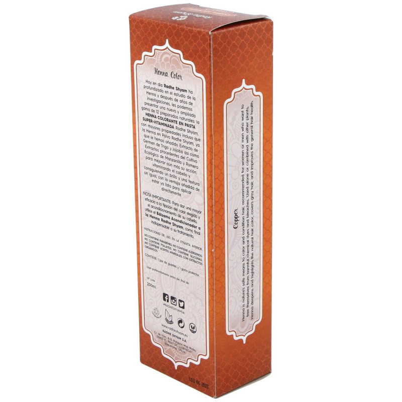 Radhe Shyam Henna Pasta Cobre Natural