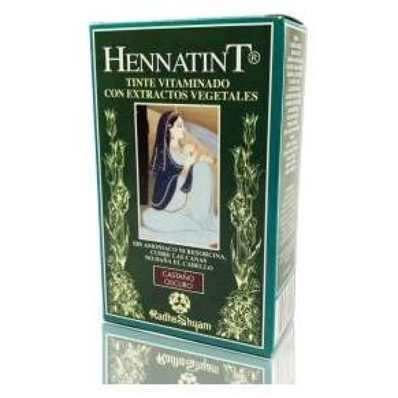 Hennatint Castaño Oscuro 60ml - Radhe Shyam