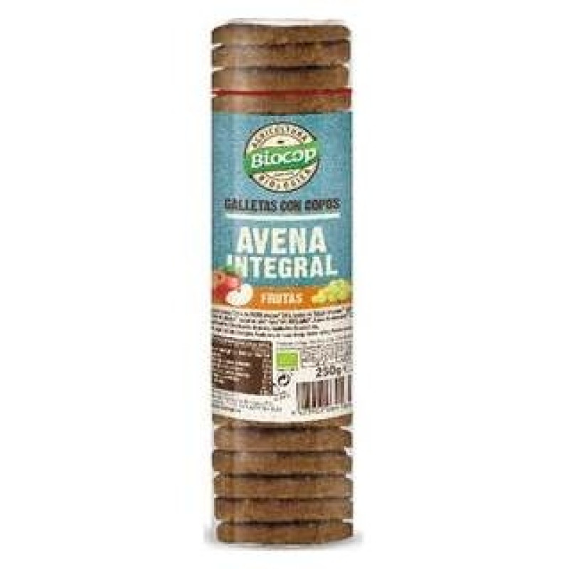 Galletas Copos de Avena Integral y Frutas Bio 250g - Biocop