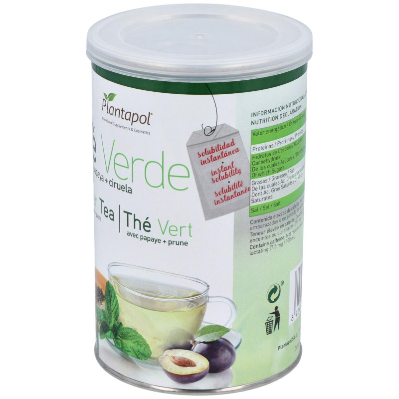 Te Verde con Papaya y Ciruela Bote 200gr.instantan - Plantapol