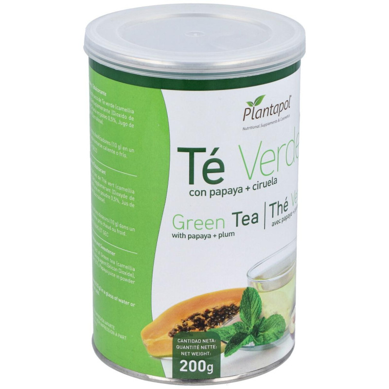 Te Verde con Papaya y Ciruela Bote 200gr.instantan - Plantapol
