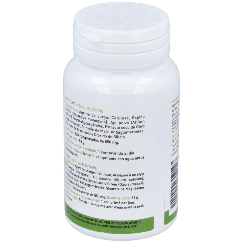 Espino Blanco_ Ajo_ Olivo 100 Comprimidos - Plantapol
